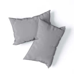 Plain Grey Bamboo Pillow Cases - Standard Size - Pack of 2 - 50 x 75cm