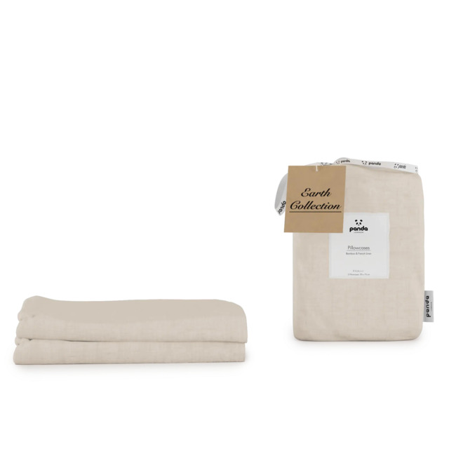 Bamboo & French Linen Bedding - Pillowcases - Natural - Standard - image 1