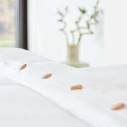 100% Bamboo Bedding - Duvet Cover - Pure White - UK Single