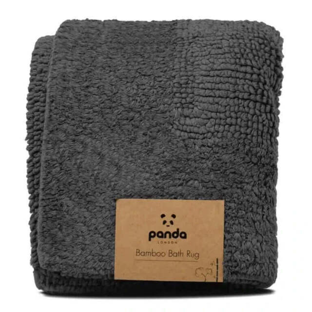 Panda Bamboo Grey Bath Mat - 50 x 80cm - image 1