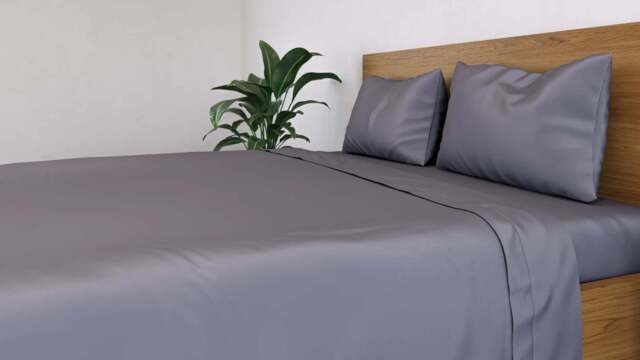 100% Bamboo Bedding - Flat Sheet - Urban Grey - UK Super King - image 1