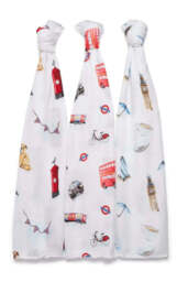 3-Pack Baby Swaddle Blankets for Newborns - Bamboo - 120 x 120cm - thumbnail 5