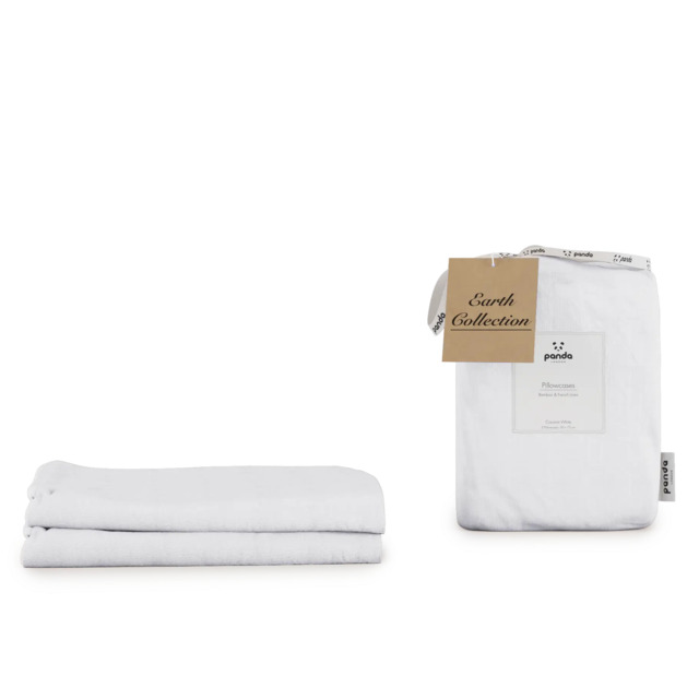 Bamboo & French Linen Bedding - Pillowcases - Coconut White - Standard - image 1