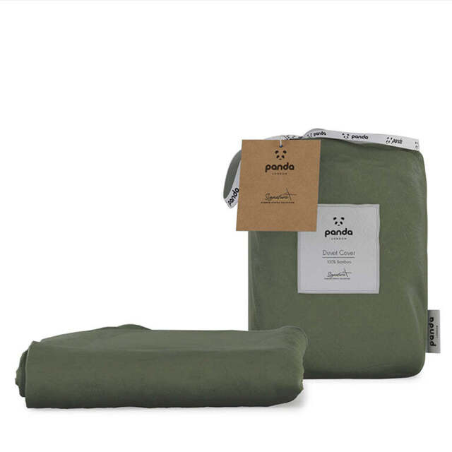 Signature+TM Bamboo Lyocell Bedding - Duvet Cover - Forest Green - UK Single - image 1