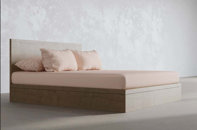 100% Bamboo Bedding - Fitted Sheet - Vintage Pink - EU Double - image 1