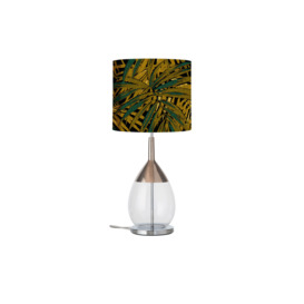 "Leaves Lute Table Lamp, Clear Platinum, Maize "