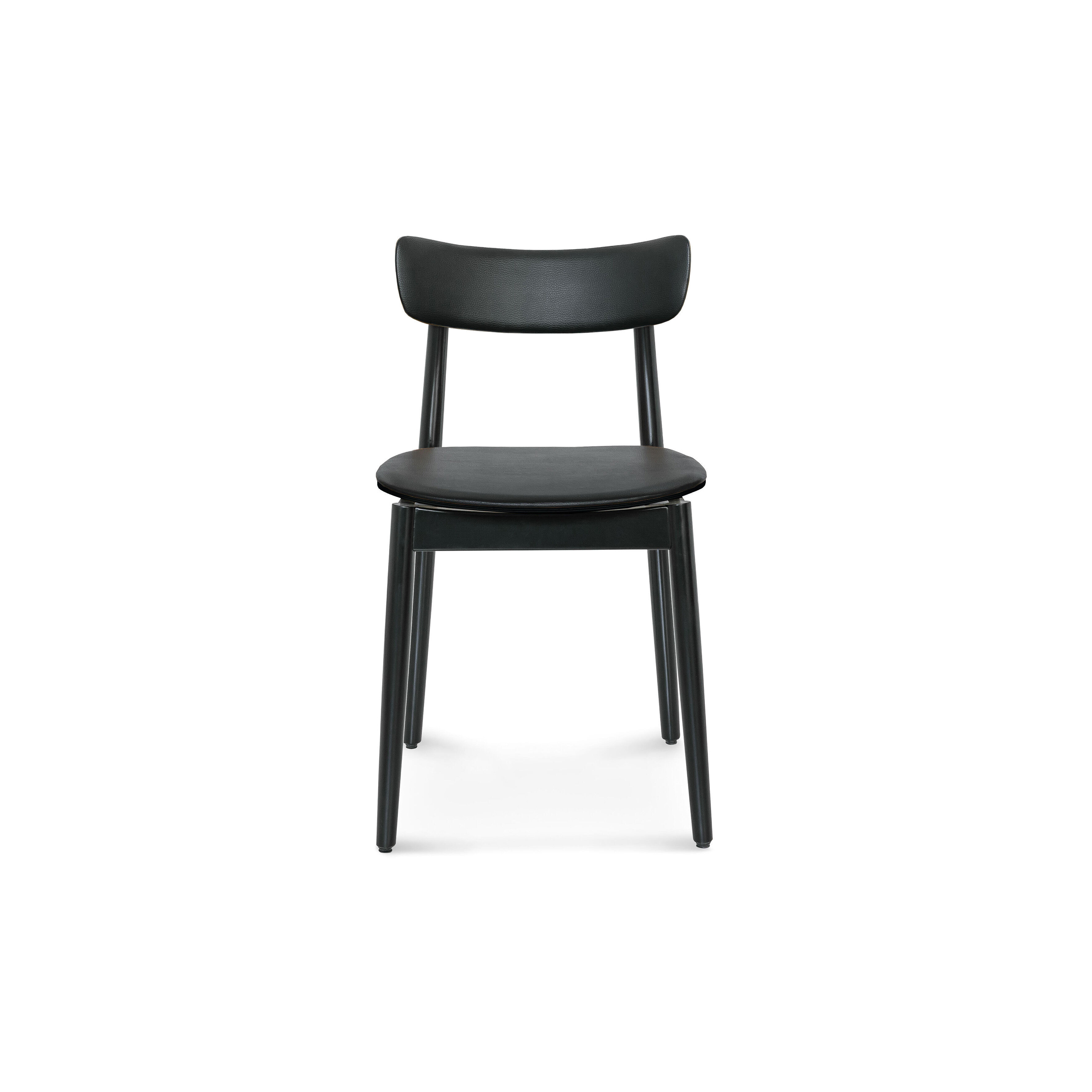 Nopp Chair, Leather Back & Seat, Black