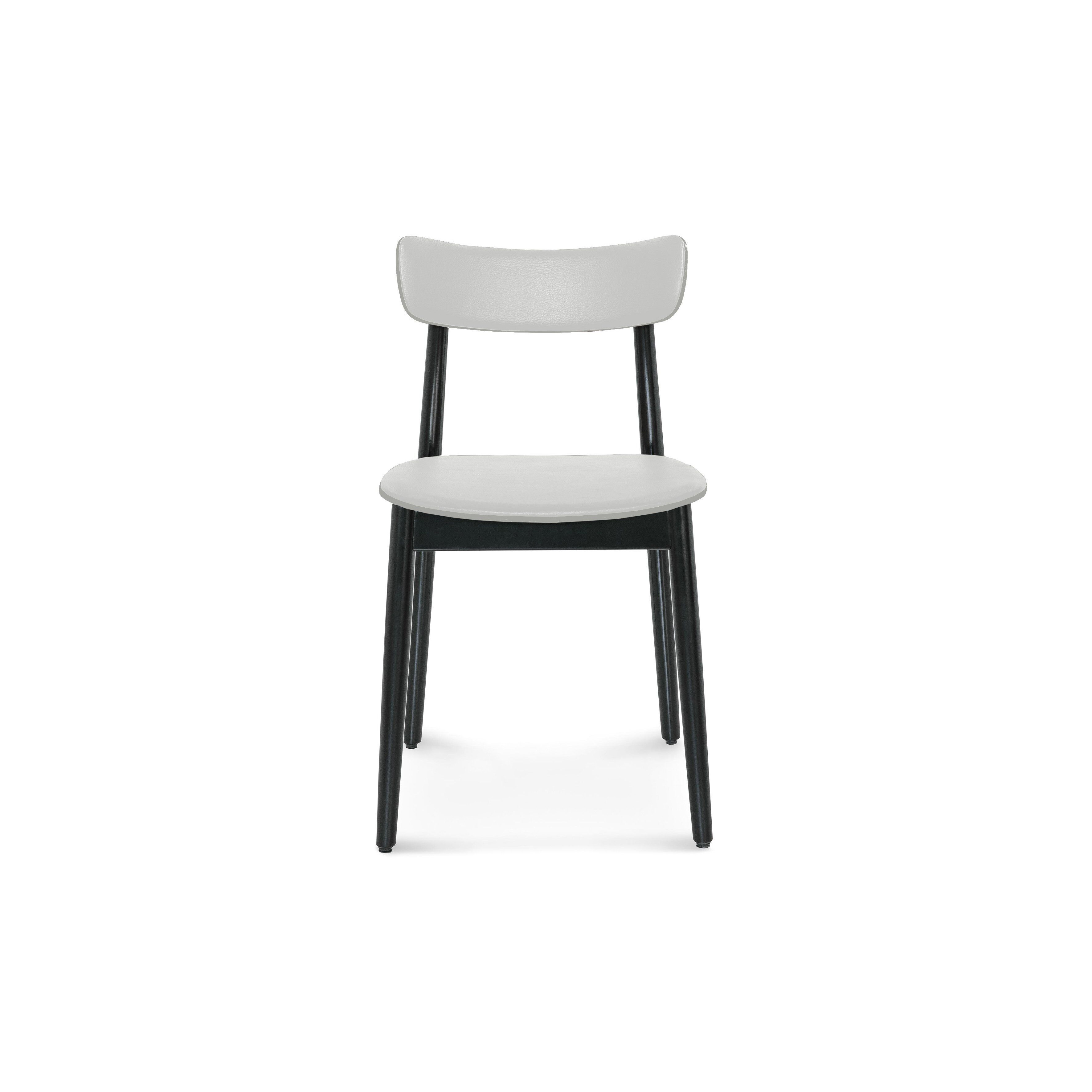 Nopp Chair, Leather Back & Seat, Grey
