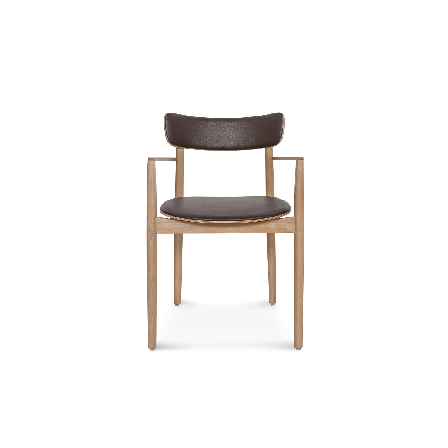 Nopp Leather Back & Seat Armchair, Brown