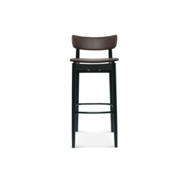 Nopp Leather Back & Seat Barstool, Brown
