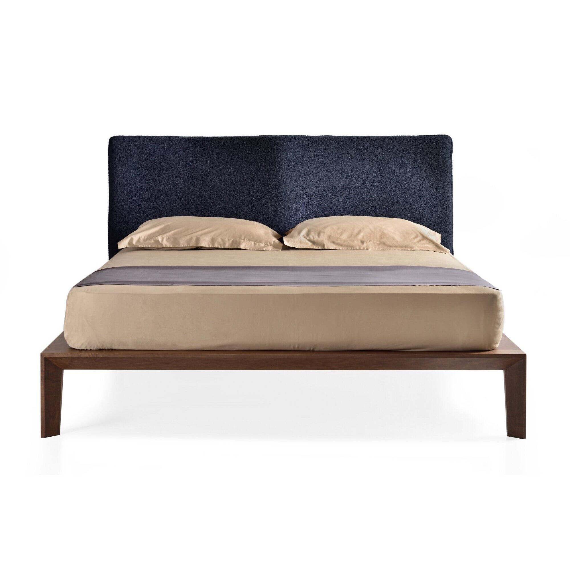 Marley Boucle 7ft Emperor Bed , Blue