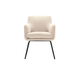 Mylo Boucle Dining Chair, Off White