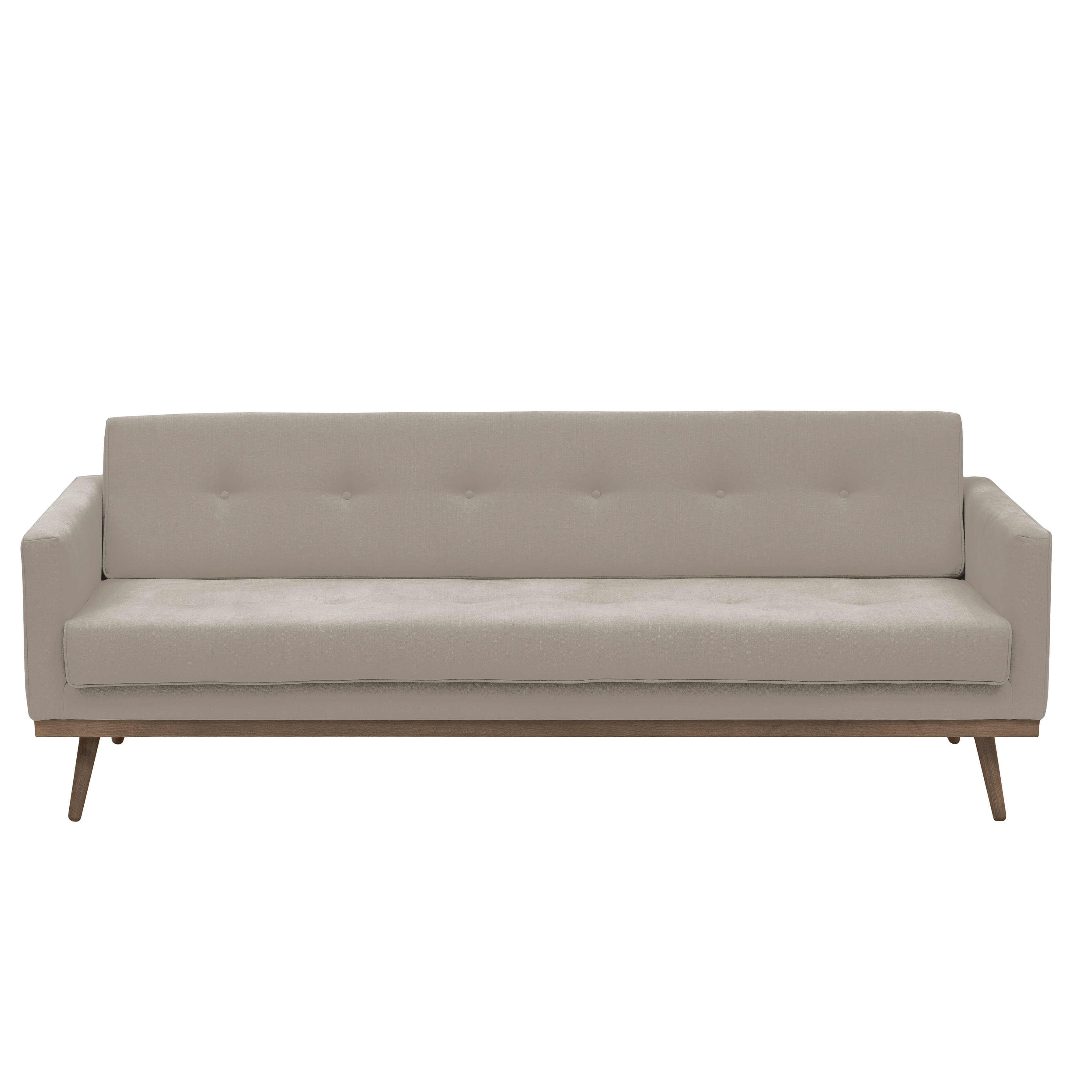 Hugo Linen 3 Seater Sofa Bed , Brown