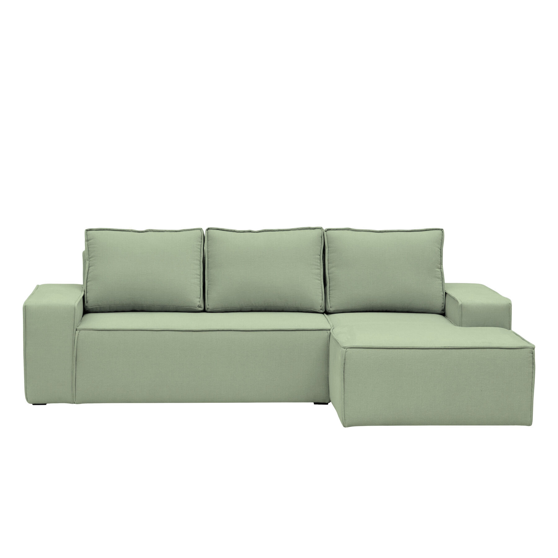 Hoxton Linen Corner Sofa-Bed - Right Hand, Sage