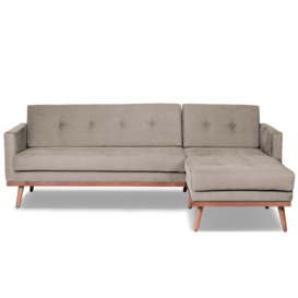 Hugo Linen Corner Sofa-Bed - Right Hand, Brown