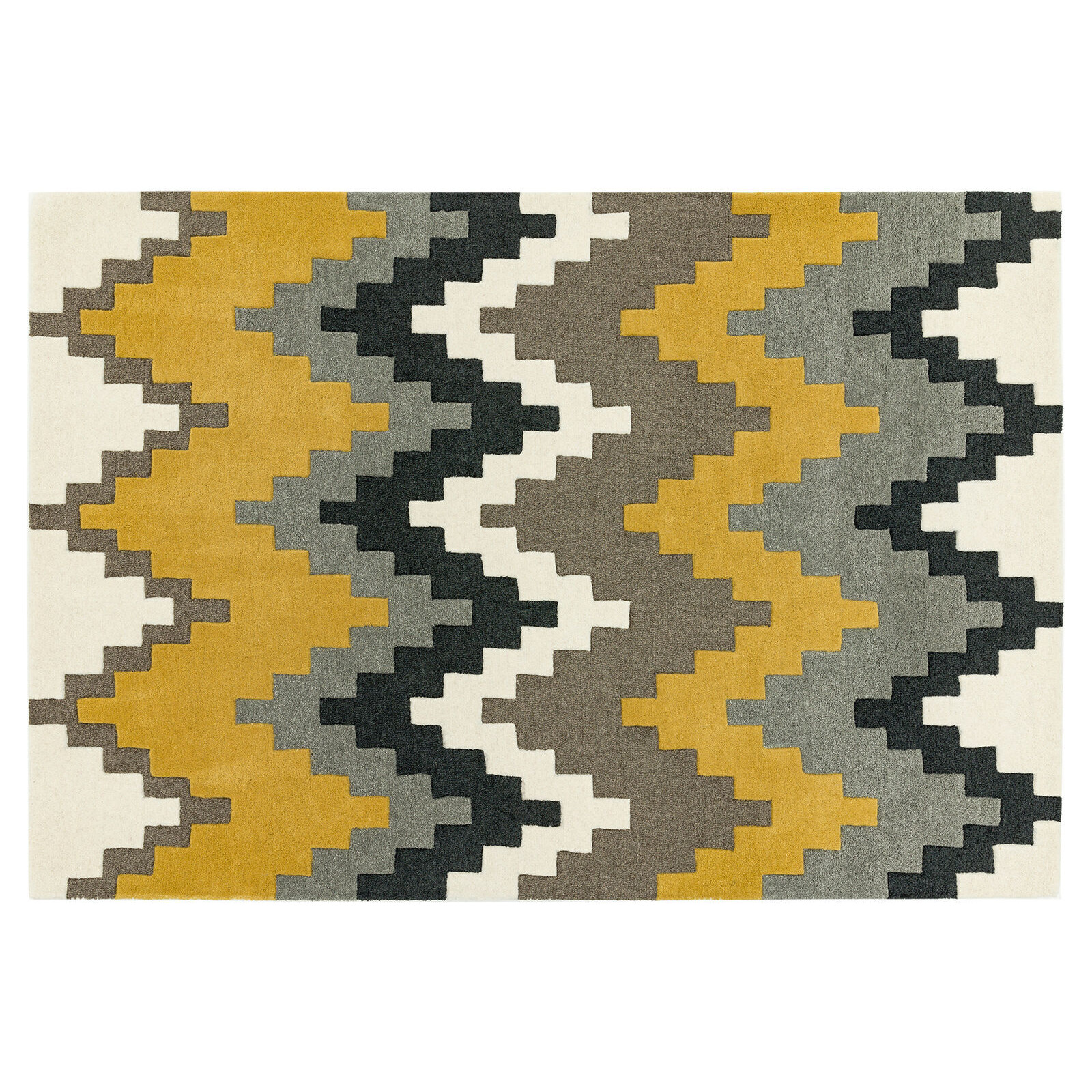 Guzzo Wool Rug, 120X170 cm, Mustard