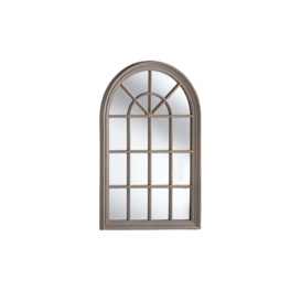 Barnes Arched Window Mirror 80 x 119 cm, Grey
