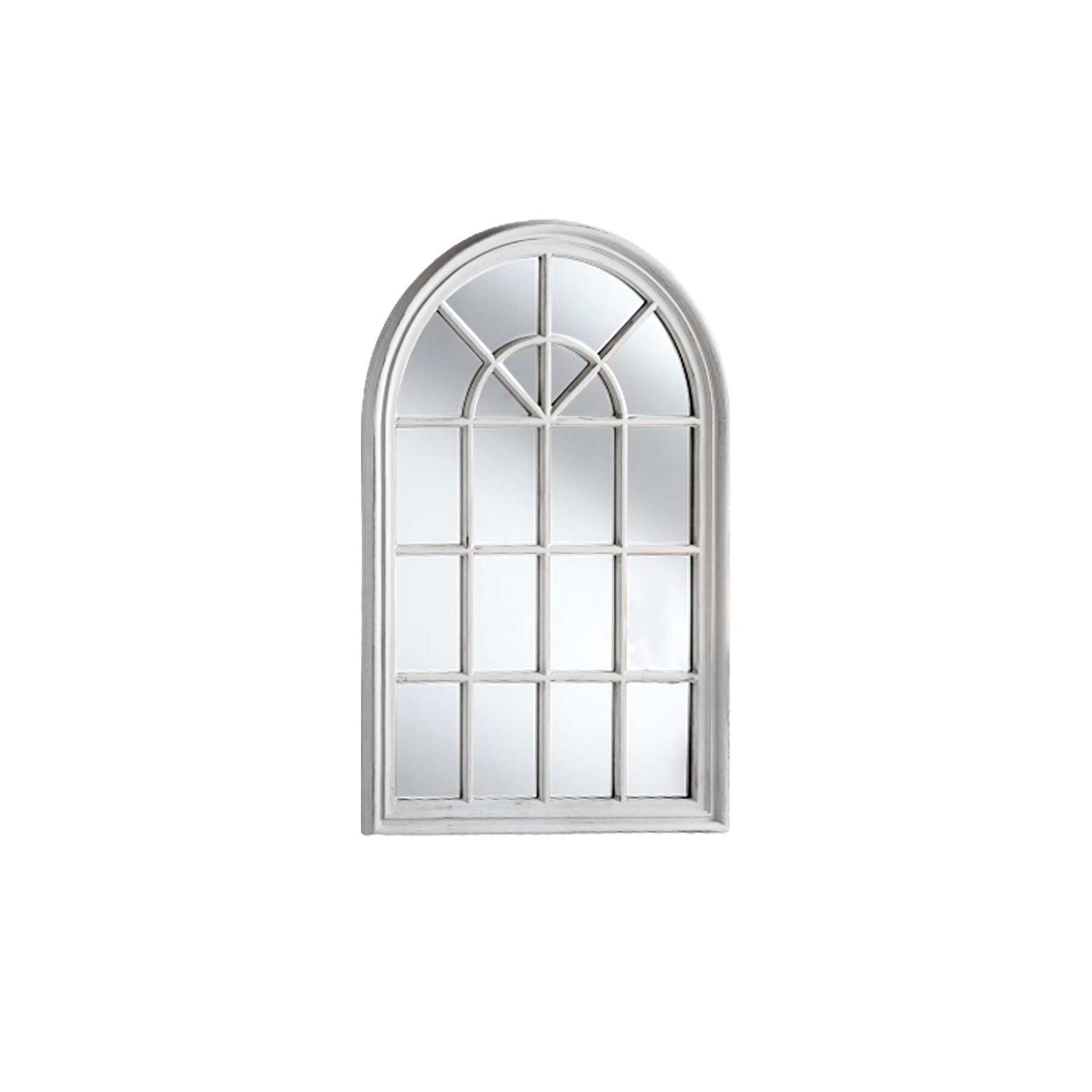 Barnes Arched Window Mirror 80 x 119 cm, White