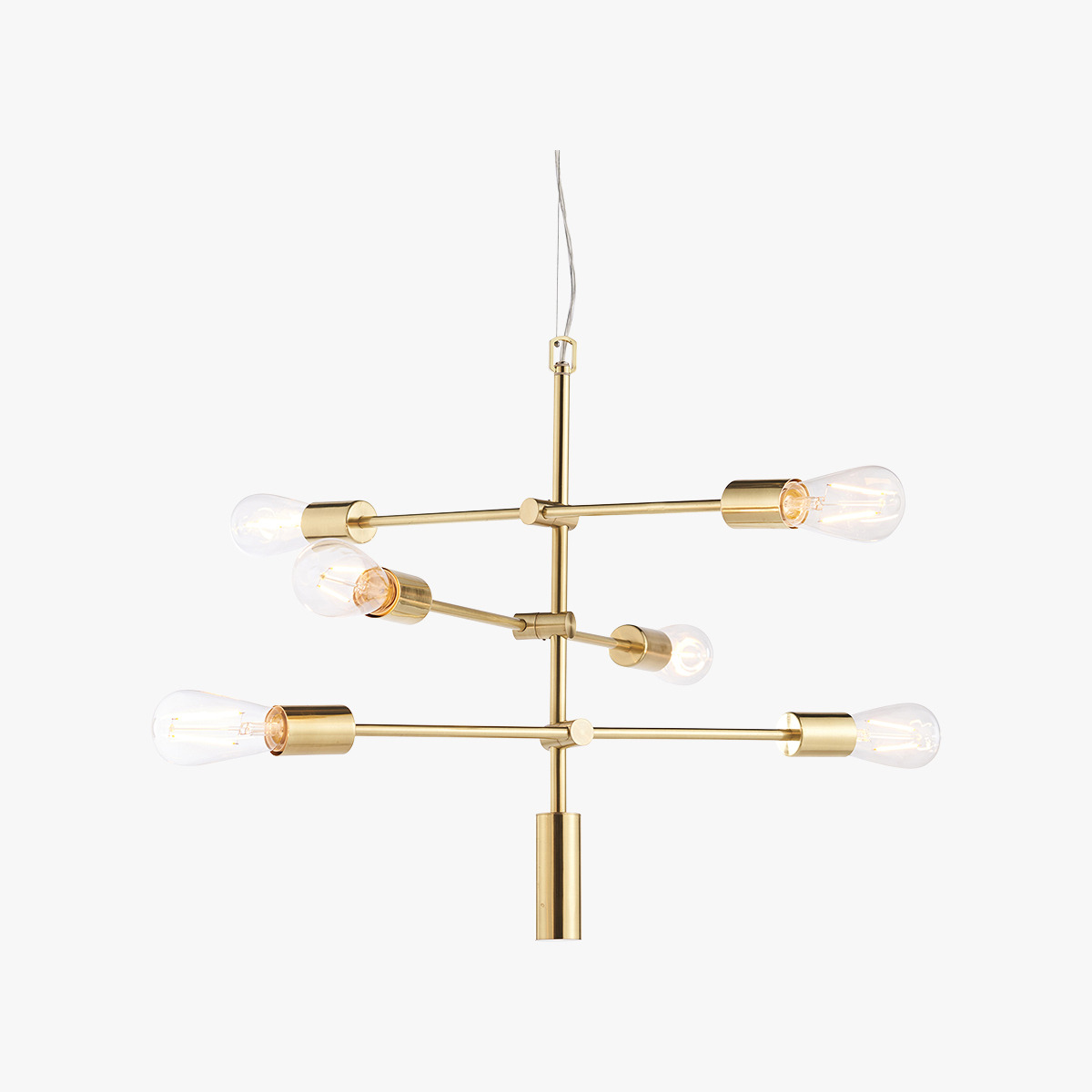 Archie Modern Ceiling Pendant in Brass