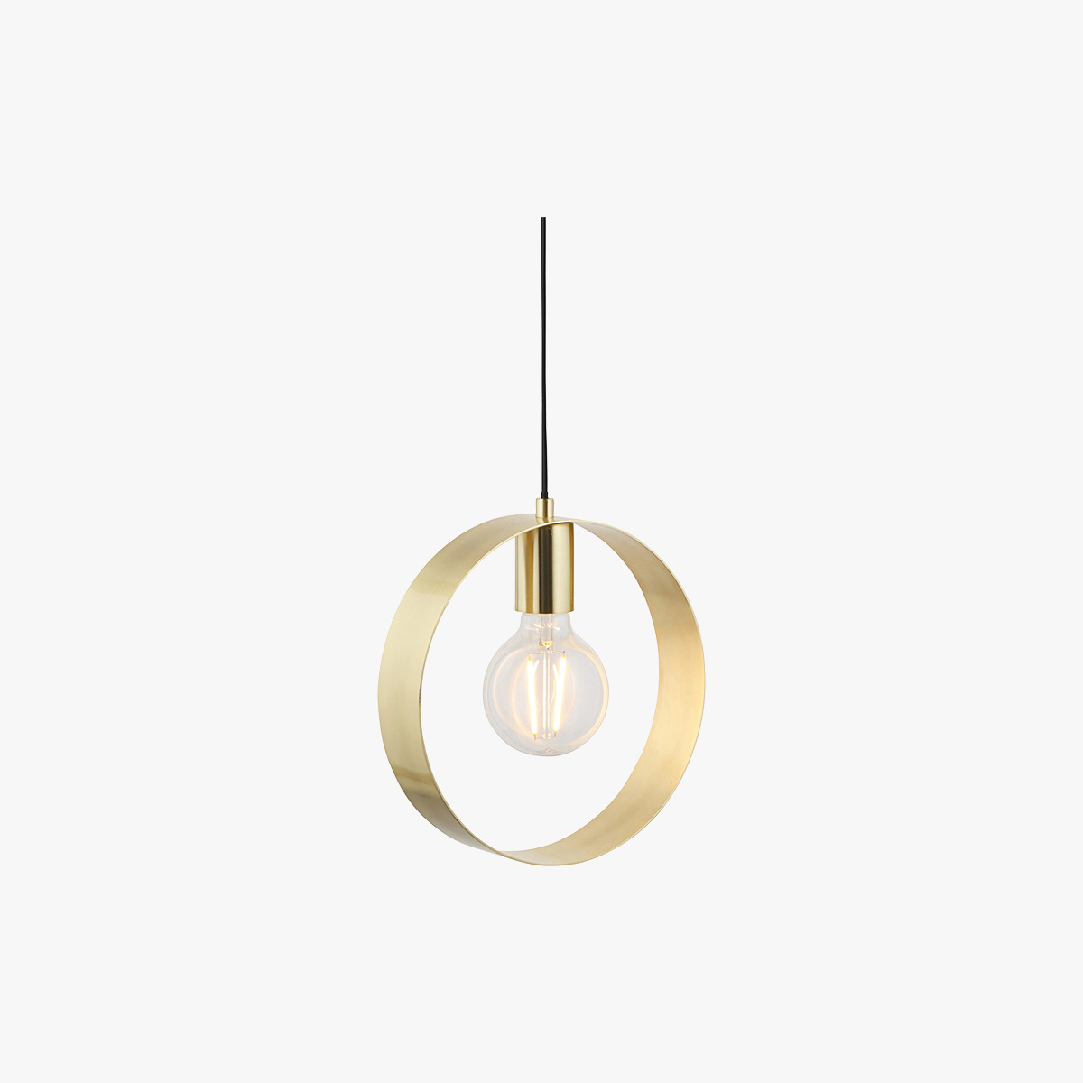 Magus Single Pendant in Brushed Brass