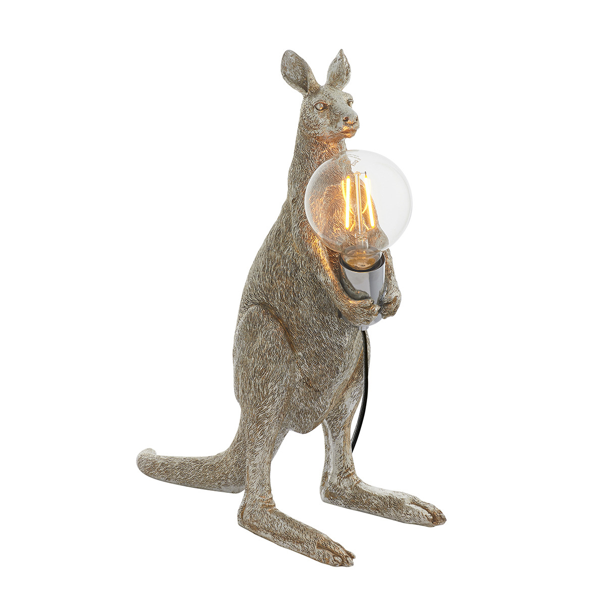 Kirsty the Kanga Table Lamp in Vintage Silver