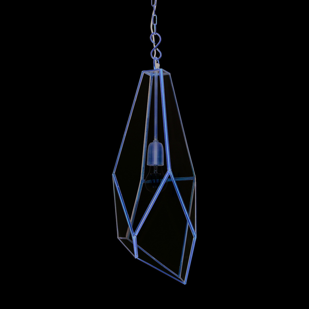 Aragon Clear Glass Pendant in Antique Brass