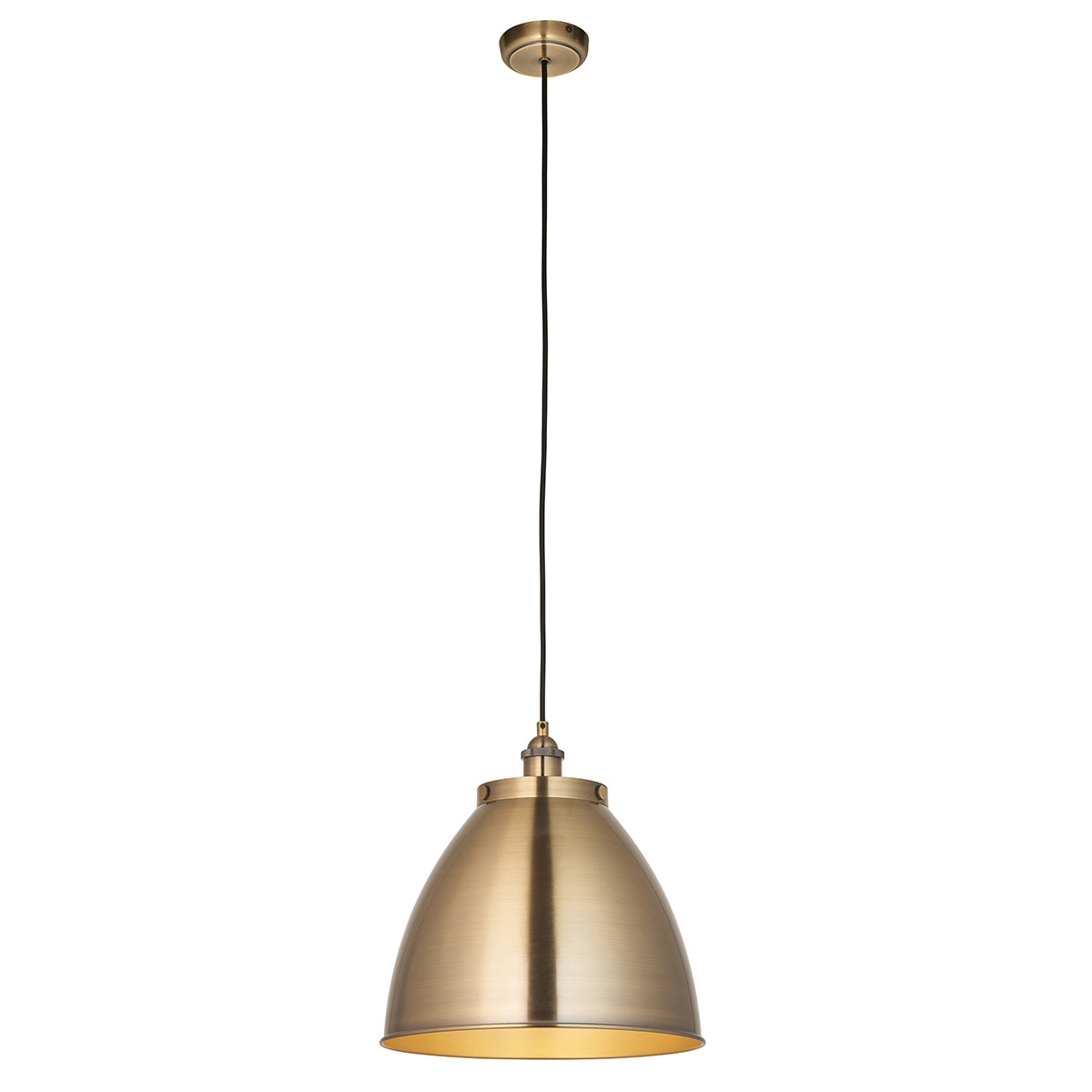 Fletcher Large Pendant in Antique Brass