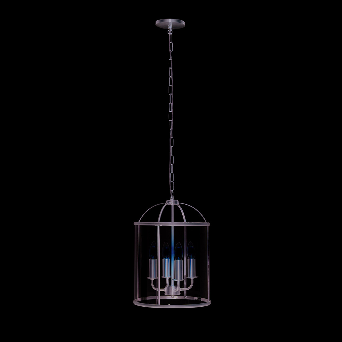 Leonard Four Light Pendant in Satin Nickel