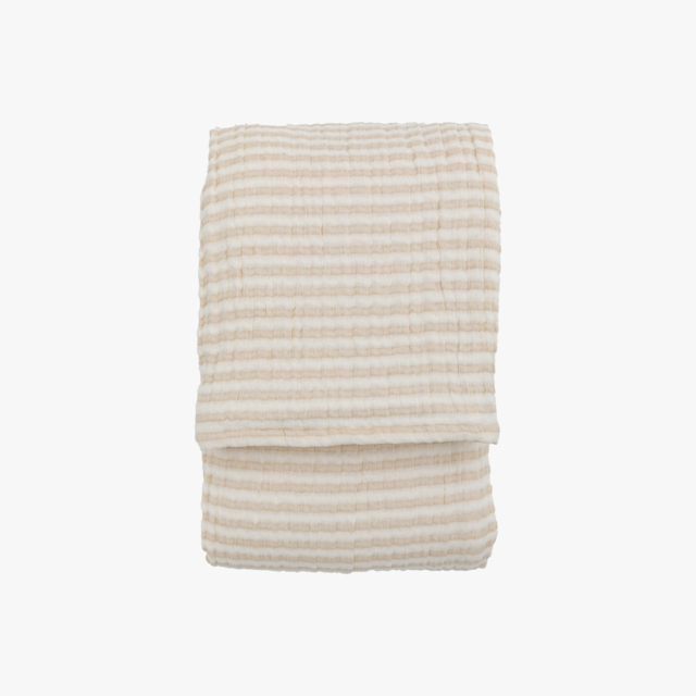 Drift Stripe Bedspread in Beige