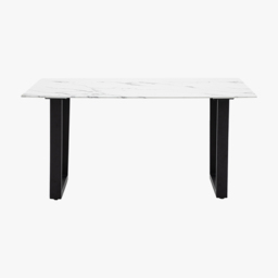 Huxley Dining Table in White Marble