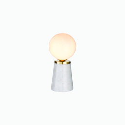 Hazel Retro Table Lamp in Marble and Gold