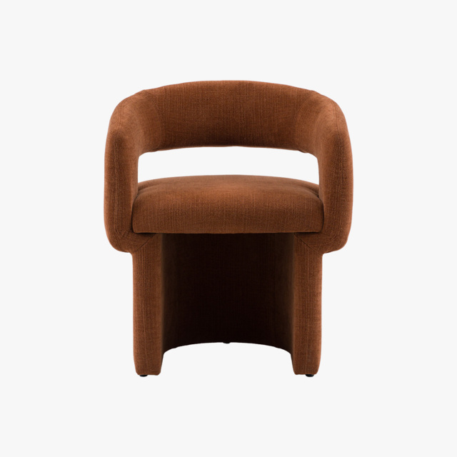 Curve Dining Chair in Rust