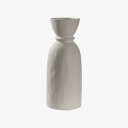 Riva Bottle Vase in White, Small