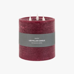 Homespun LED 3 Wick Candle in Oxblood