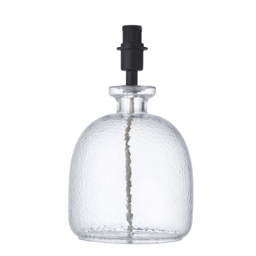 Lyndon Clear Glass Table Lamp Base in Matt Black