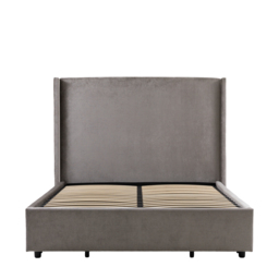 Dreamer King Ottoman Bedstead in Silver Velour
