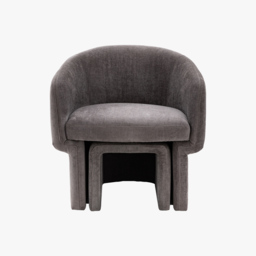 Kick-back Armchair in Slate