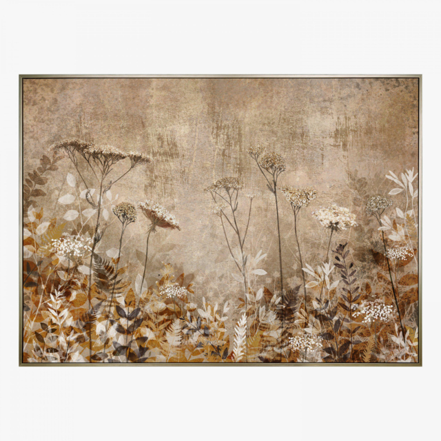 Golden Wildflowers Framed Art