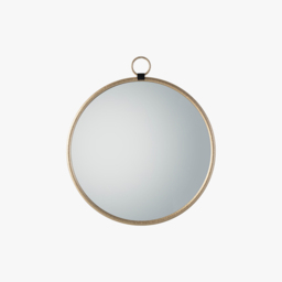 Greg Round Hanging Mirror in Gold