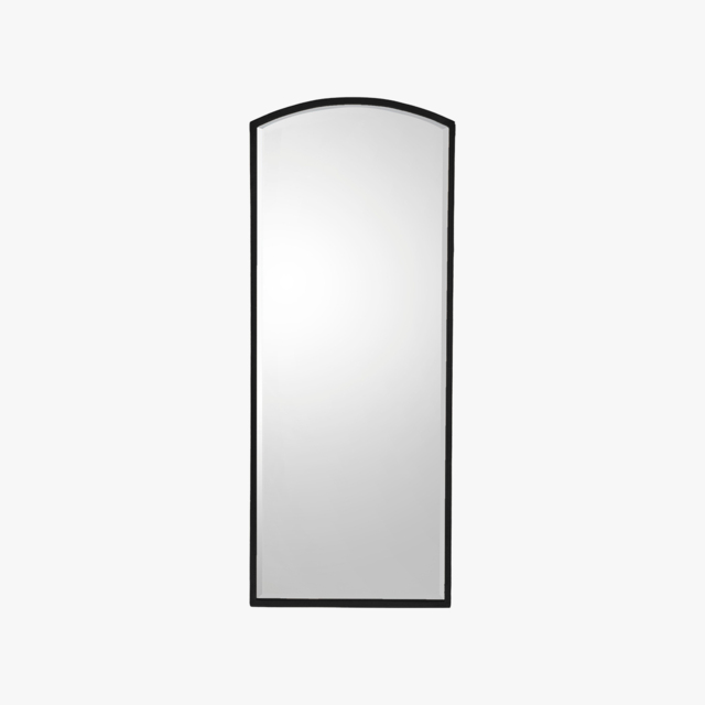 Newport Arch Standing Mirror in Deep Black