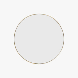Ciara Round Mirror in Brass, Medium