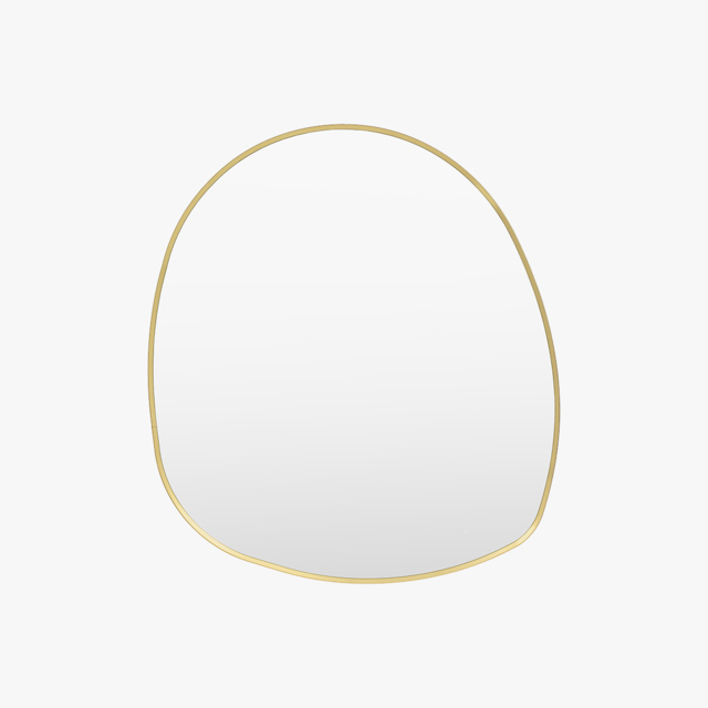 Glimpse Pebble Mirror in Gold, Large