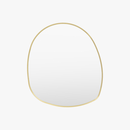 Glimpse Pebble Mirror in Gold, Large