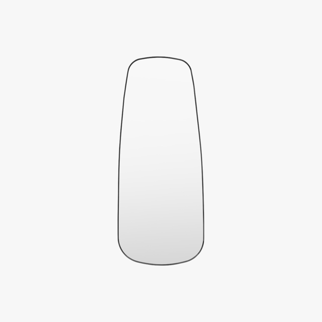 Glimpse Shaped Leaner Mirror in Black