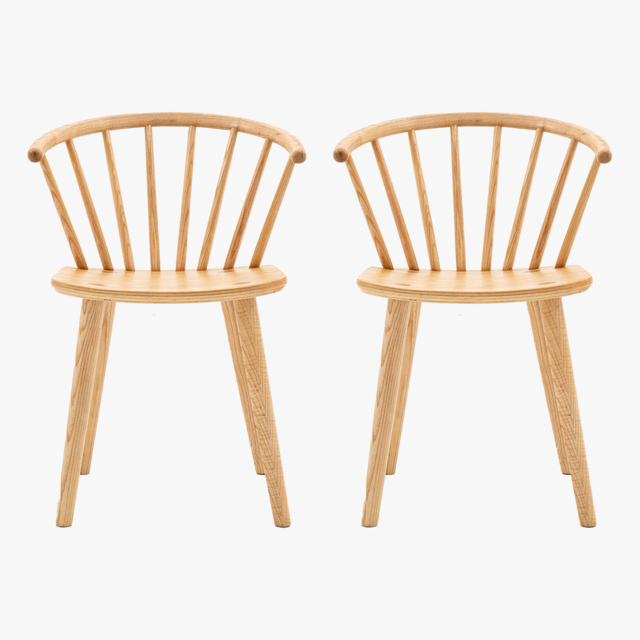Whittle Dining Chair in Natural, Set of 2
