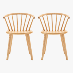 Whittle Dining Chair in Natural, Set of 2