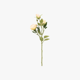 Faux White Rose Stem, Set of 6