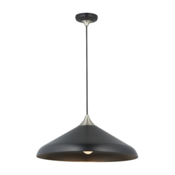 Rian Coned Pendant in Matt Black