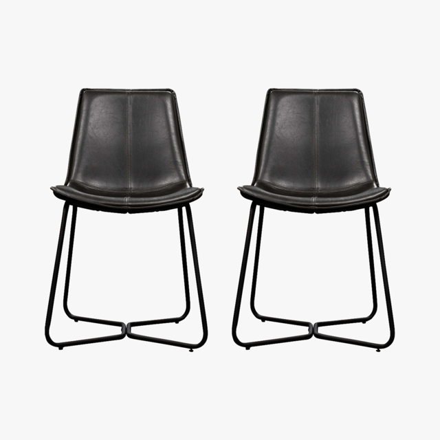 Weyburn Charcoal Dining Chair, Set of Two