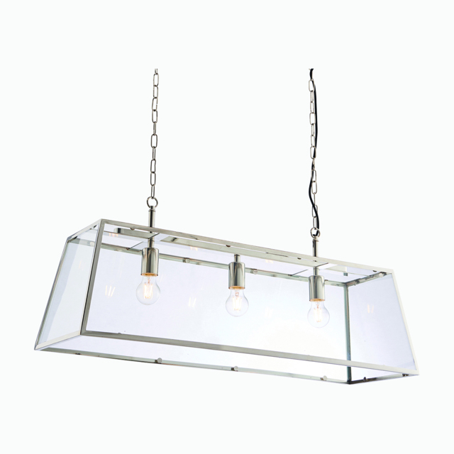 Siobhan Large Retro Pendant in Nickel